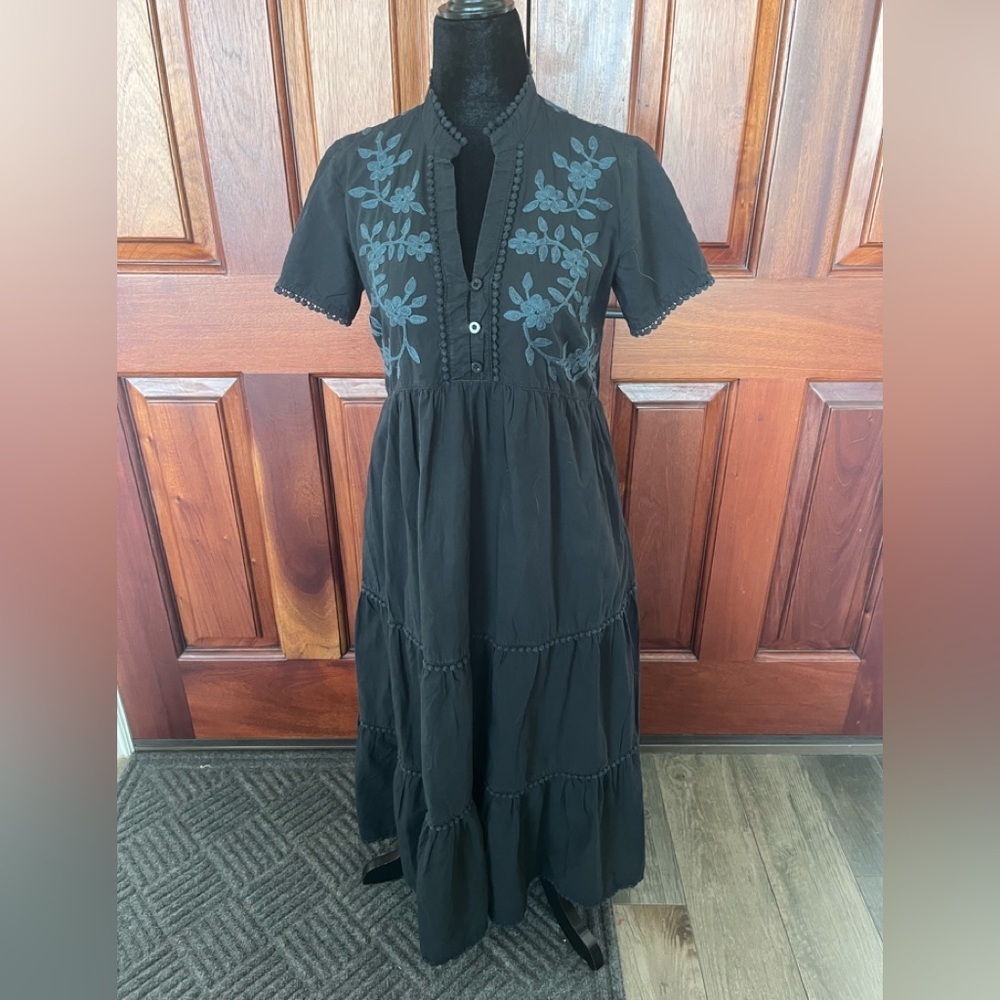 Wayward Fancies eShatki Custom Dress Embordiery Tiered Size Small 4/6